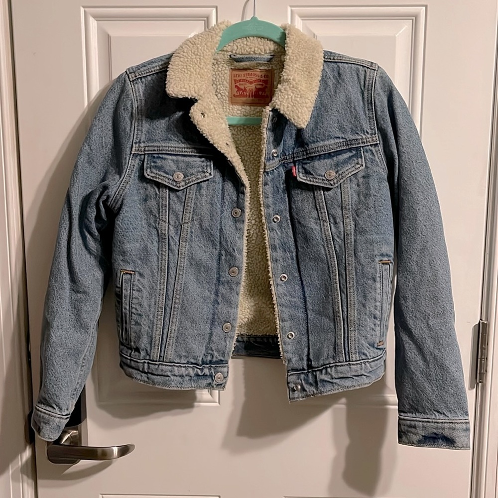 Levi Strauss Sherpa Jean Jacket EUC